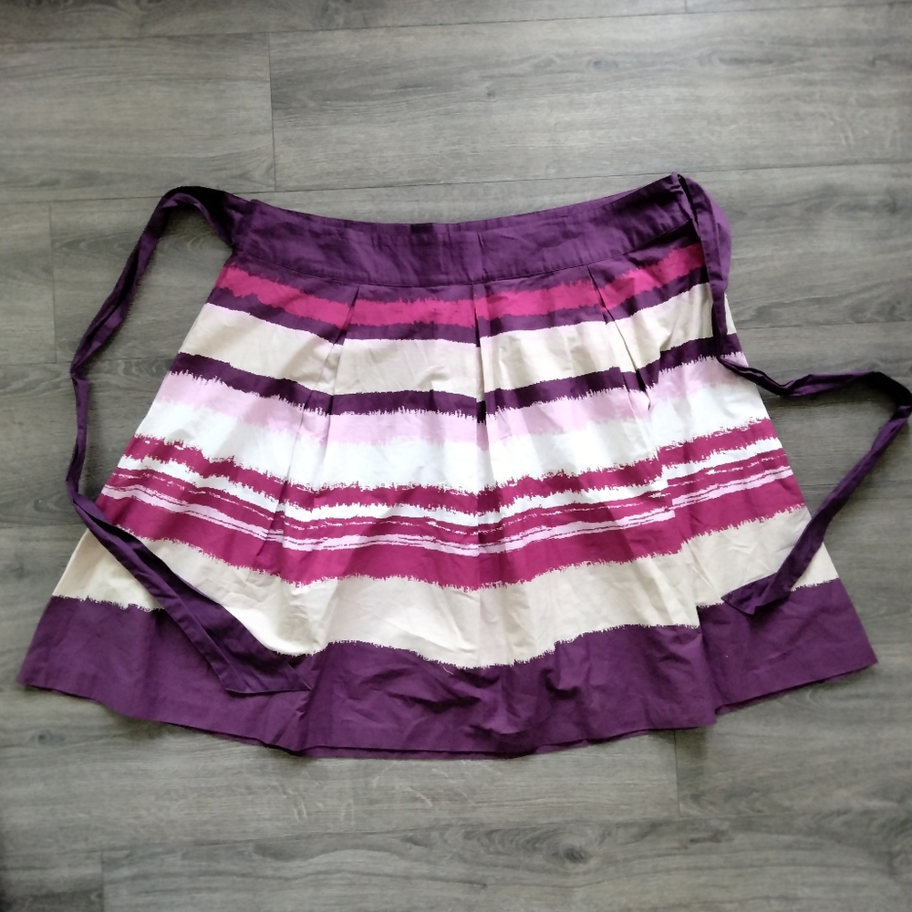 Ashley Stewart Plus Size 24W Purple Striped A-Line Skirt